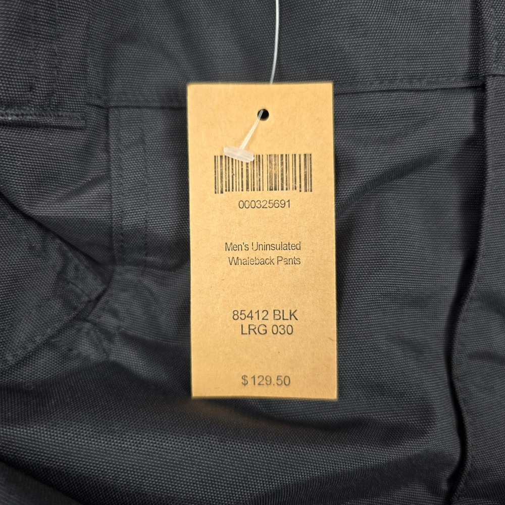Duluth Trading Co Whaleback Pants Men L 30 Black Straight Uninsulated Cargo - Picture 9 of 9